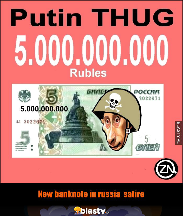 New banknote in russia satire New banknote in russia satire