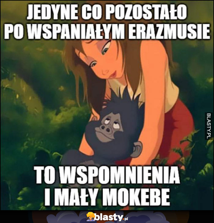 Jedyne co pozostało po wspaniałym erazmusie to wspomnienia i mały mokebe Polka małpa