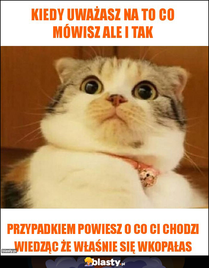 Kiedy uważasz na to co mówisz ale i tak
