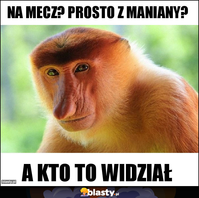 NA MECZ? PROSTO Z MANIANY?