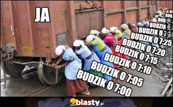 Ja vs budziki co 5 minut kobiety próbują ruszyć wagon