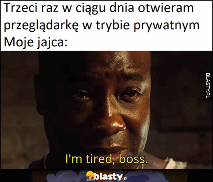 Trzeci raz w ciągu dnia otwieram przeglądarkę w trybie prywatnym, vs moje jaja: I'm tired boss