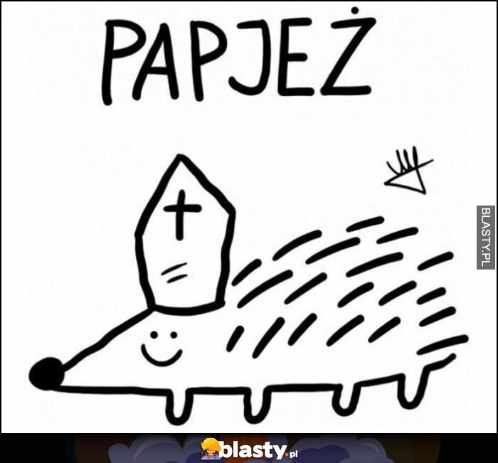 Papjeż jeż papież rysunek
