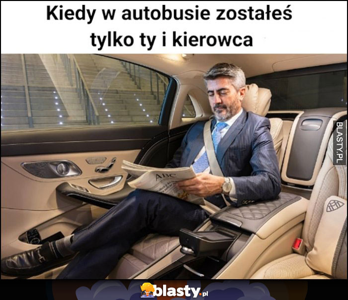 Kiedy w autobusie zostałeś tylko ty i kierowca siedzi jak z szoferem