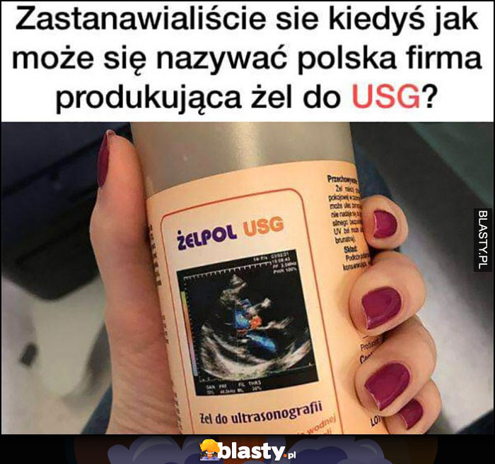 Zastanawialiście się jak może się nazywać polska firma produkująca żel do USG? Żelpol