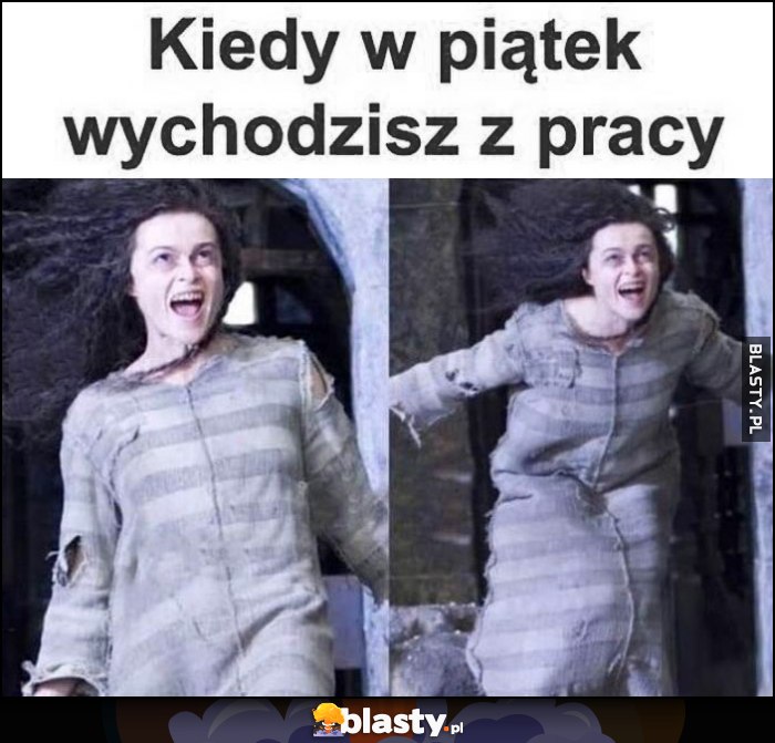 Kiedy w piątek wychodzisz z pracy reakcja