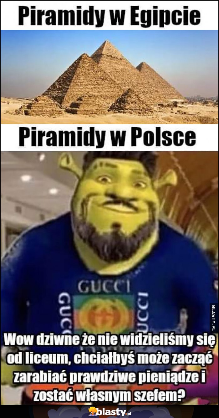 Piramidy w Egipcie vs w Polsce piramida finansowa kolega Shrek nagania