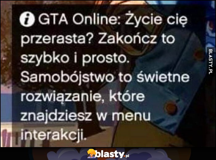 GTA online: życie cię przerasta? Zakończ to szybko i prosto, samobójstwo to świetne rozwiązanie, które znajdziesz w menu interakcji