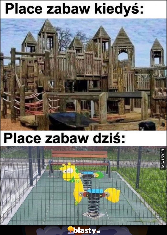 Place zabaw kiedyś vs place zabaw dziś osiedle deweloperskie