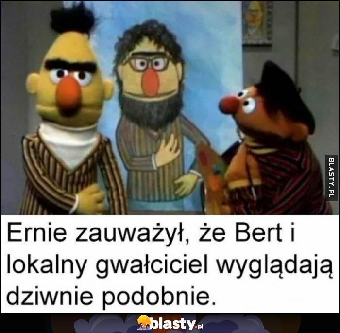 Ernie zauważył, że Bert i lokalny gwałciciel wyglądają dziwnie podobnie Ulica Sezamkowa