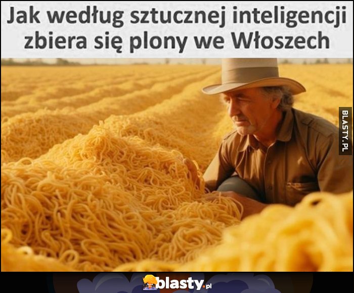 Jak według sztucznej inteligencji zbiera się plony we Włoszech makaron