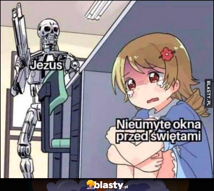 Jezus vs nieumyte okna przed świętami