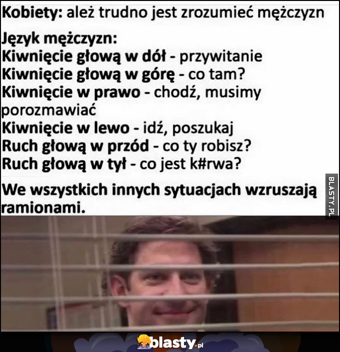 Kobiety: ależ trudno zrozumieć mężczyzn, tymczasem język mężczyzn wyjaśniony