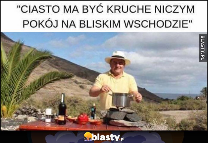 Makłowicz gotuje: ciasto ma być kruche niczym pokój na bliskim wschodzie