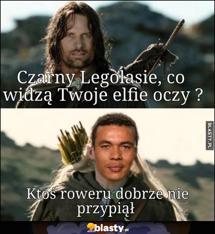 Czarny Legolasie co widzą Twoje elfie oczy? Ktoś roweru dobrze nie przypiął