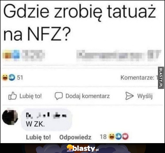 Gdzie zrobię tatuaż na NFZ? W ZK