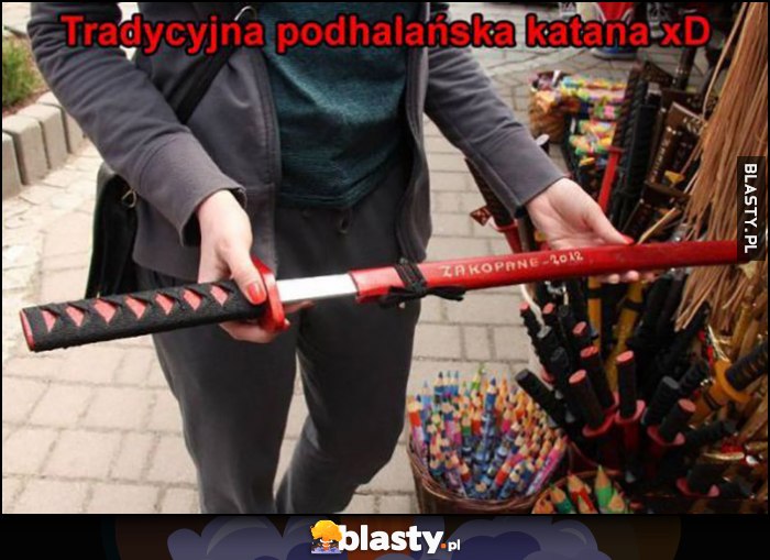 Tradycyjna podhalańska katana pamiątka z Zakopanego