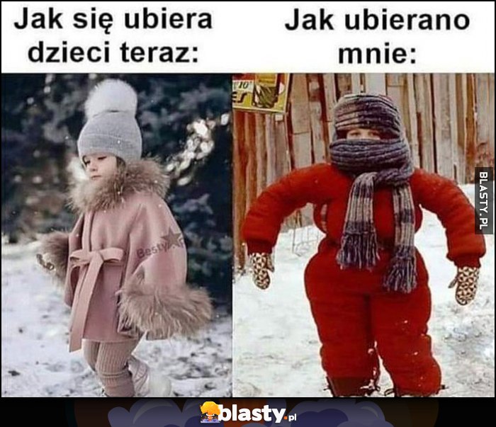 Jak się ubiera dzieci teraz vs jak ubierano mnie zima