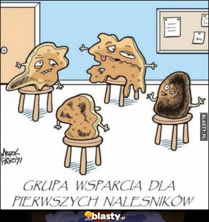 Grupa wsparcia dla pierwszych naleśników nieudane przypalone Grupa wsparcia dla pierwszych naleśników nieudane przypalone