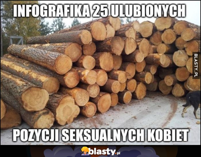 Infografika 25 ulubionych pozycji keksualnych kobiet kłody drewno