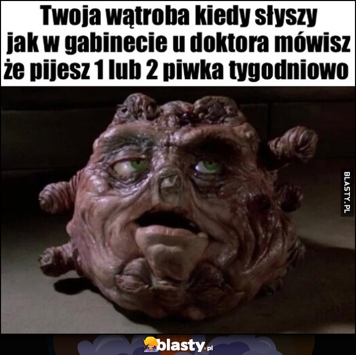 Twoja wątroba kiedy słyszysz jak w gabinecie u doktora mówisz, że pijesz 1 lub 2 piwka tygodniowo