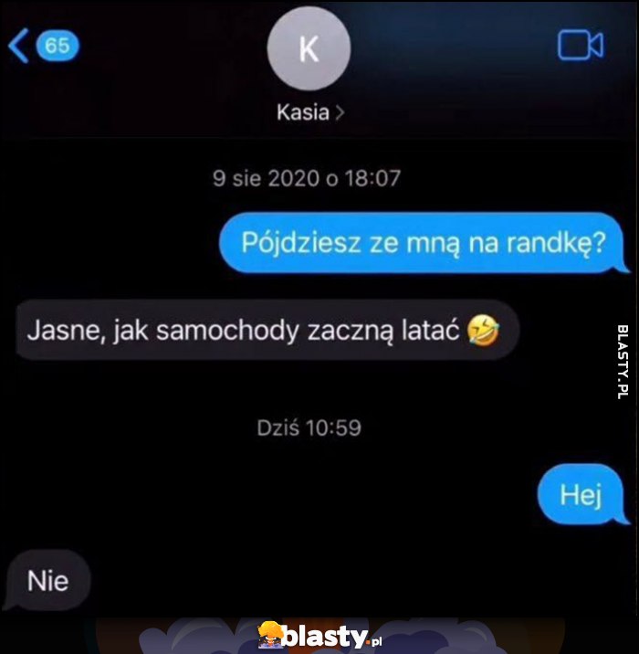 Pójdziesz ze mną na randkę? Jak samochody zaczną latać. Hej, nie. Tesla Roadster