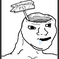 Brainlet bottomless pit dziura bez dna w głowie